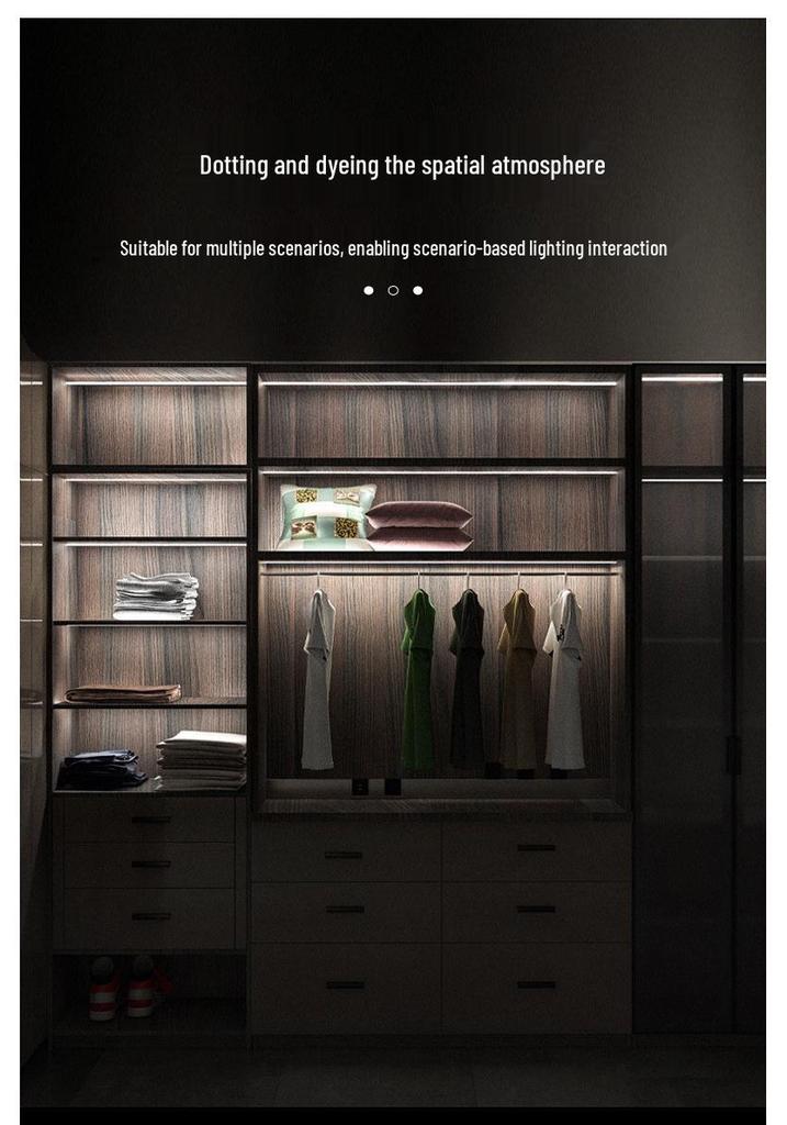 45-Degree Side-Emitting LED Cabinet Light Strip for Wardrobes, Wine Cabinets, Shoe Cabinets, and Display Cabinets