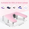 Good-U Shaped Height Adjustable Manicure Nail Arm Rest For Nails Tech, Rotating Phone Stand Included