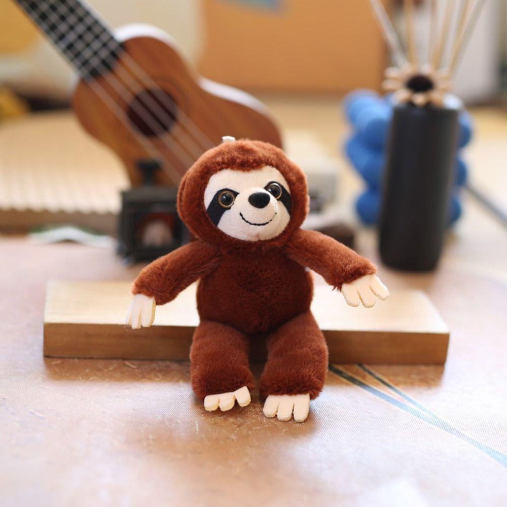Bag Charm Plush Sloth Keychain Simulation Sloth Plush Toy Sloth Small Pendant  Children Gifts