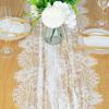 Rectangular Shape Lace Table Runner White Color Lace Floral Table Runners  Tea Party