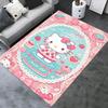 Office Rug Hello Kitty, Strawberry Shortcake Anti-Slip Rug, Machine Washable for Living Room, Bedroom, Office, Multiple Sizes, Bedroom Mat, Decorative