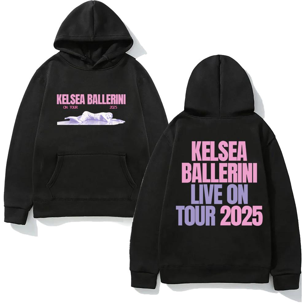 KELSEA BALLERINI LIVE ON TOUR HOODIE Kelsea Ballerini High Quality Print Harajuku Sweatshirt with Hooded Fleece Comfortable Hoody