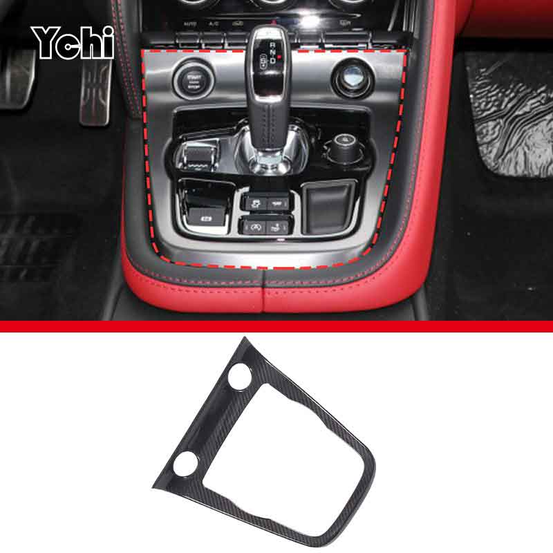 Real Carbon Fibre For For Jaguar F-TYPE 2013-2026 Car Central Control Shift Panel Cover Sticker Car Interior Accessories