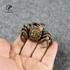 Antique Bronze Small Crab Statue Tea Pet Ornament Pure Brass Solid Animal Miniature Figurine Vintage Home Decoration Accessories