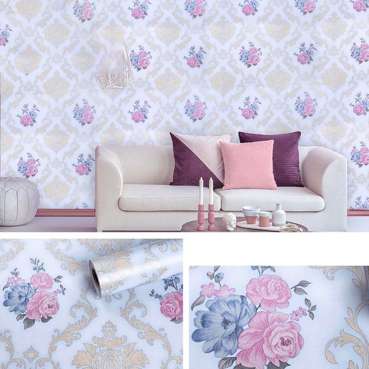 

10м/20м ПВХ утолщенный европейский винтажный цветочный принт фон самоклеящиеся обои наклейки для ремонта отель домашний декор 20M
