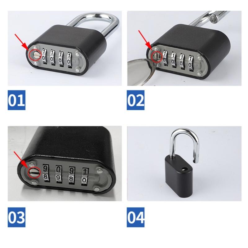 Sturdy Zinc Alloy Dials Combination Lock Easy Installion Resets Multifunctionality for Secure Indoor and Outdoor Use