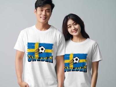 Maglietta da Calcio Svezia Torneo Europeo Unisex Maglietta da Calcio Euros 2024