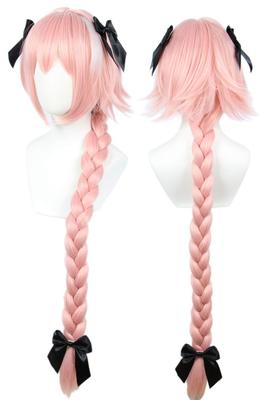 Linfairy Cosplay Wig + 3 Bowknots, Heat-Resistant Wig, Costume Accessory, L37, Festival Cosplay Wig, 90CM