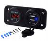 12V Cigarette Lighter Socket USB 5V 2A Car Voltmeter Auto Panel Pls37B
