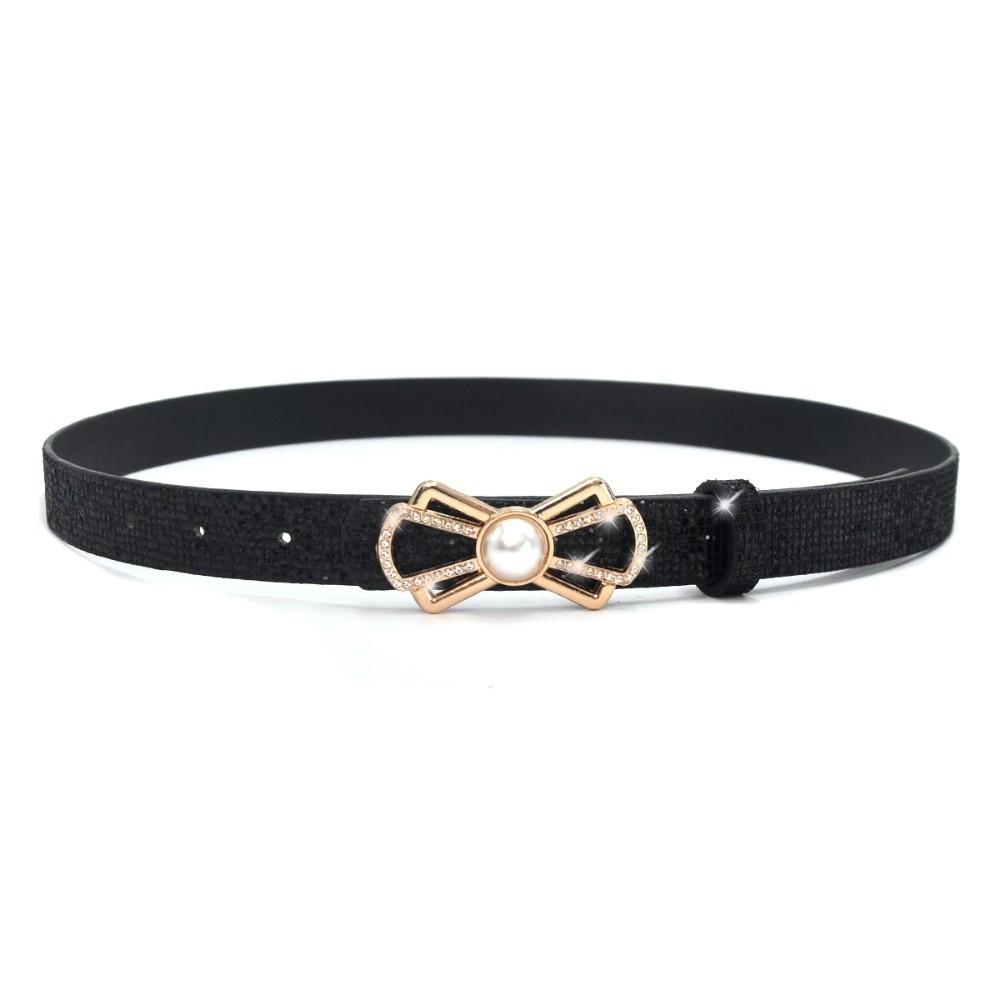 

Women Fashion Bling Bling Sparkling Rhinestone Belt Glitter Versatile PU Leather Belt Luxury Brand Design Slide Buckle Belt чёрный