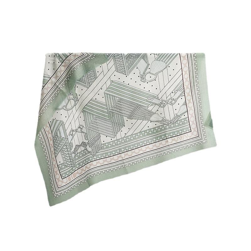 New water-soluble wool square scarf wool scarf women's high-end shawl sunscreen scarf fashion versatile silk scarf