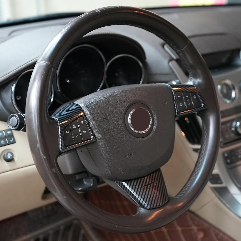 Pentru Cadillac CTS 2008 2009 2010 2011 2012 2013 Accesorii Auto Fibra de Carbon Aspect Lemn Volan Capac Decorativ Ornament Autocolant