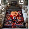 Erling Haaland Printed Crystal Velvet Rug Non‑Slip Crystal Velvet Carpet For Sofa Bedroom Indoor Home Decoration