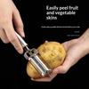 3 In 1 Stainless Steel Fruit Vegetable Peeler Sharp Blades Easy Peeling Easy Storage For Home Kitchen Daily Cooking Prep