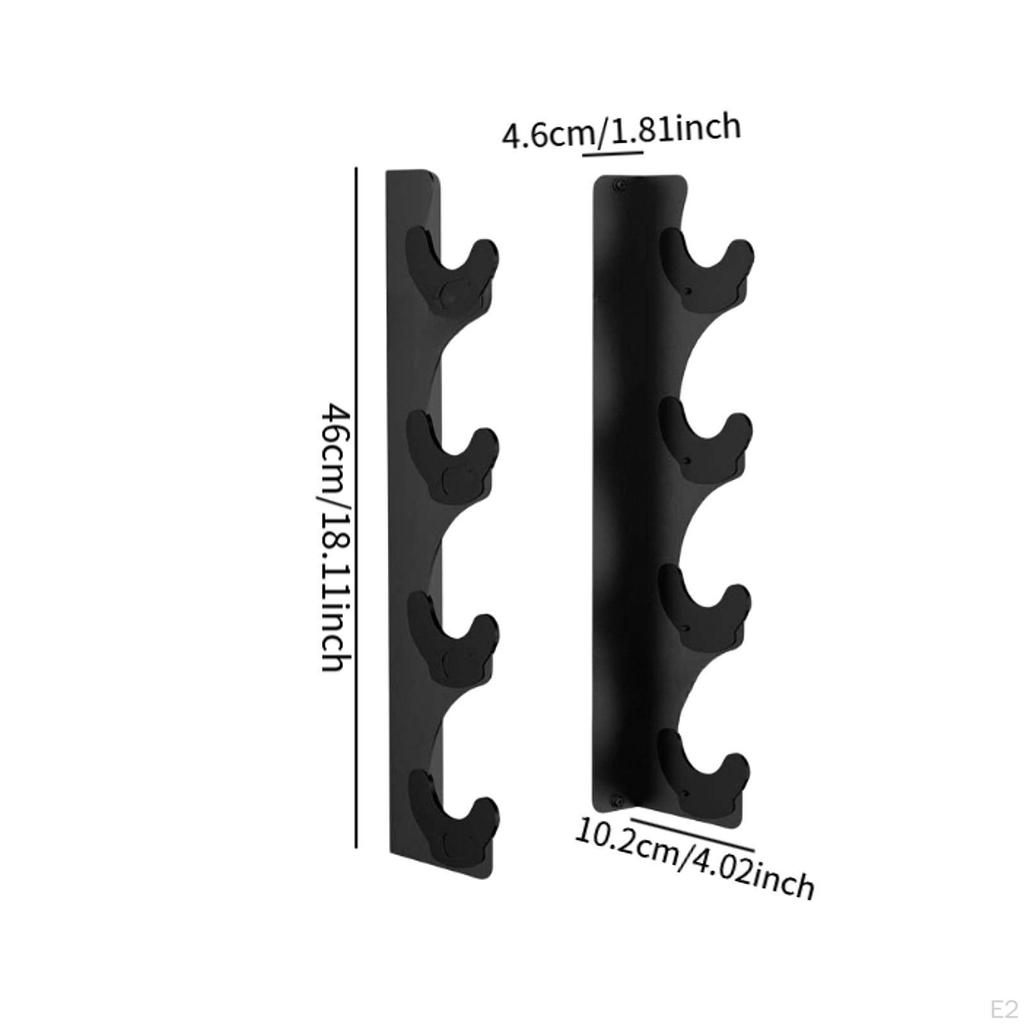 Wall Mounted Barbell Holder Bar Hanger Sturdy Heavy Duty with Pads Hanging Rack Fitness