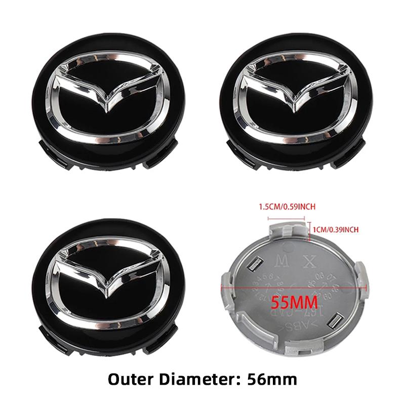 AAEW1 4 vnt. Automobilio rato stebulės dangtelis ABS medžiaga Automobilio ratlankio centrinis dangtelis Mazda Speed 2 3 5 6 Atenza CX5 CX8 CX80 CX70 CX90 MX5 CX3 MX30 CX60 CX30