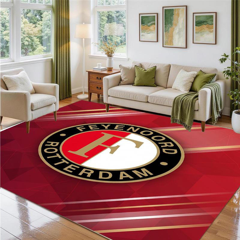 Feyenoord Design Crystal Velvet Rug Soft Decorative Mat for Bedroom Entrance