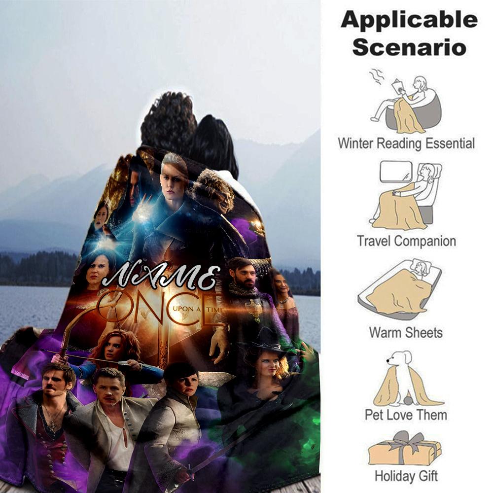 Fantasy Characters Enchanted Forest Magic Light Four Seasons Blanket Customized With Your Name Lightweight And Warm Perfect Gift For Home Office