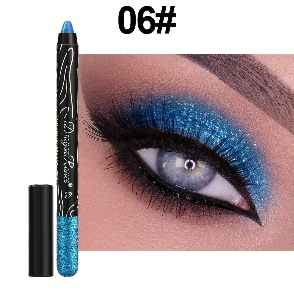 Shining Luster Eyeshadow Pencil 12 Color Mixing Palette Highlighting Eye Contouring and Eyeliner Long-Lasting Waterproof Eyeshadow Stick