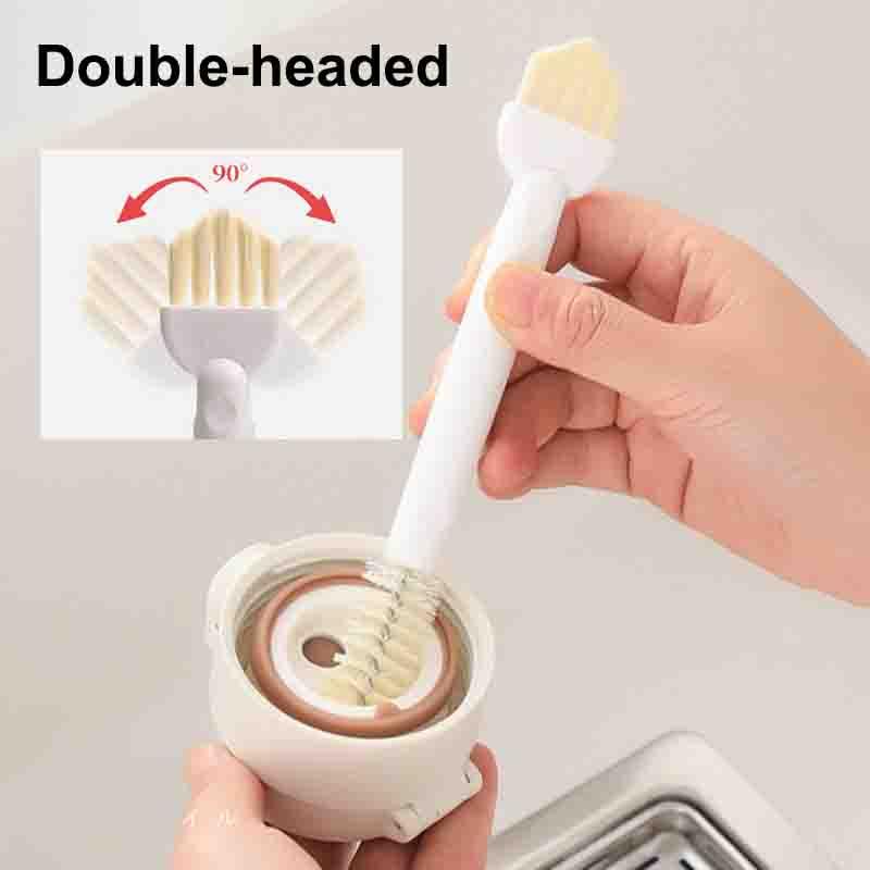 Multifunctional Soft Bristles Bottle Brush Spiral Crevice Cleaning Brush Lid Glass Cup Washing Tool Bathroom Kitchen Gadgets