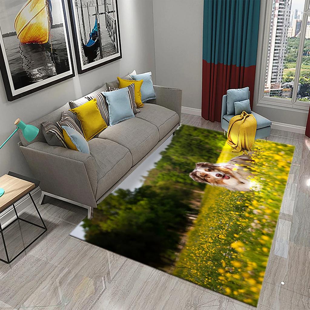 Tapete de Flores Amarelas Lindo Tapete Floral em Flor Tapetes de Área Retangulares para Mulheres Tapete de Yoga para Adultos Sala de Estar Tapete de Chão Decorativo