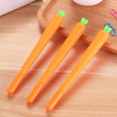 Funny Carrot 0.5mm Black Gel Ink Writing Pen Office School Supply Creative Gift