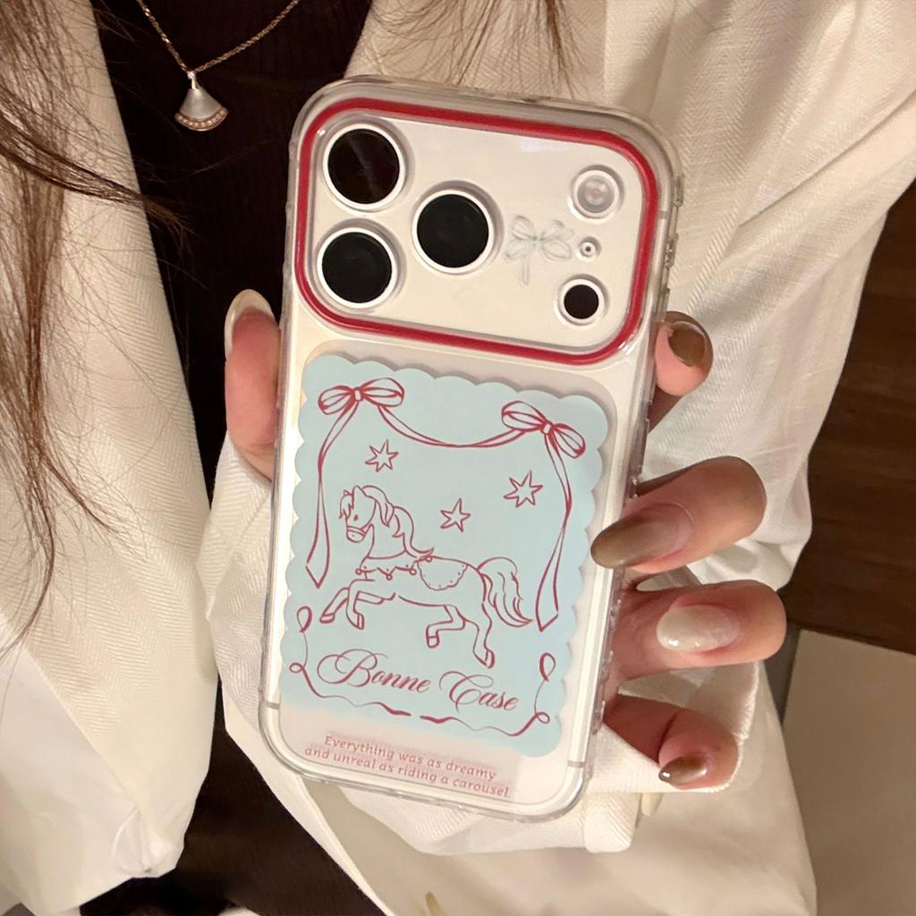 Transparente Pony Ist Geeignet für Apple 17 Handyhülle Iphone17promax Weihnachten Jahr 13 Cartoon Persönlichkeit 15 Weiches Set