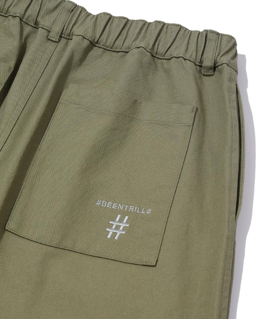 BEENTRILL Easy Cotton Wide Pants (Khaki)