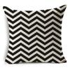 Modern Simple Black and White Geometric Linen Pillow Case Home Sofa Pillow Cushion Cover Soft Decoration