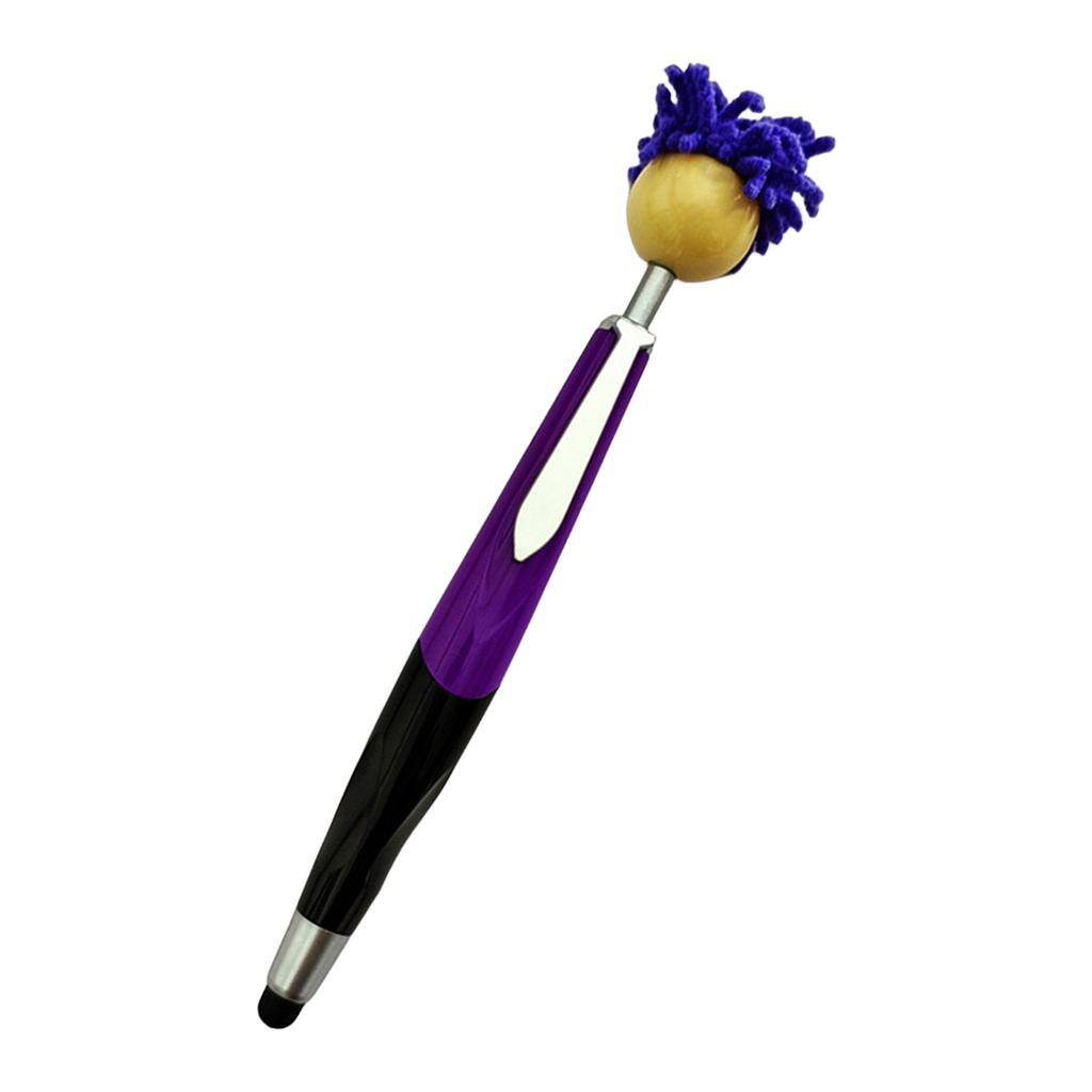 3ml Nová kuličková tužka s hlavou mopu, Plyšová a roztomilá kreslená zatahovací kuličková tužka, Přenosná tužka, Vhodná pro , Dekoraci domácnosti a Dárky.