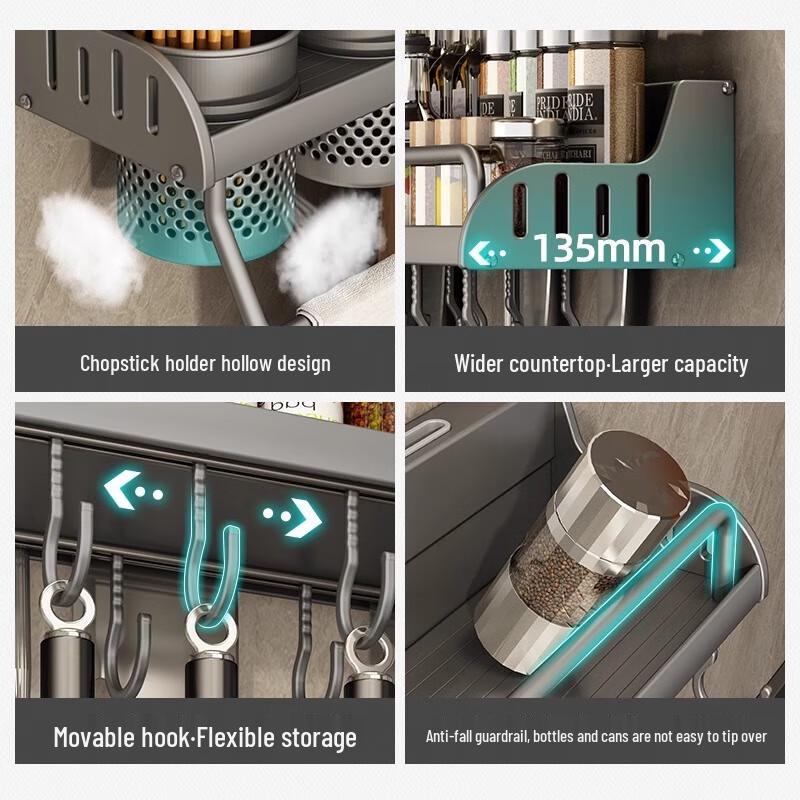 Xiangchong Wall-Mounted Kitchen Knife & Utensil Organizer