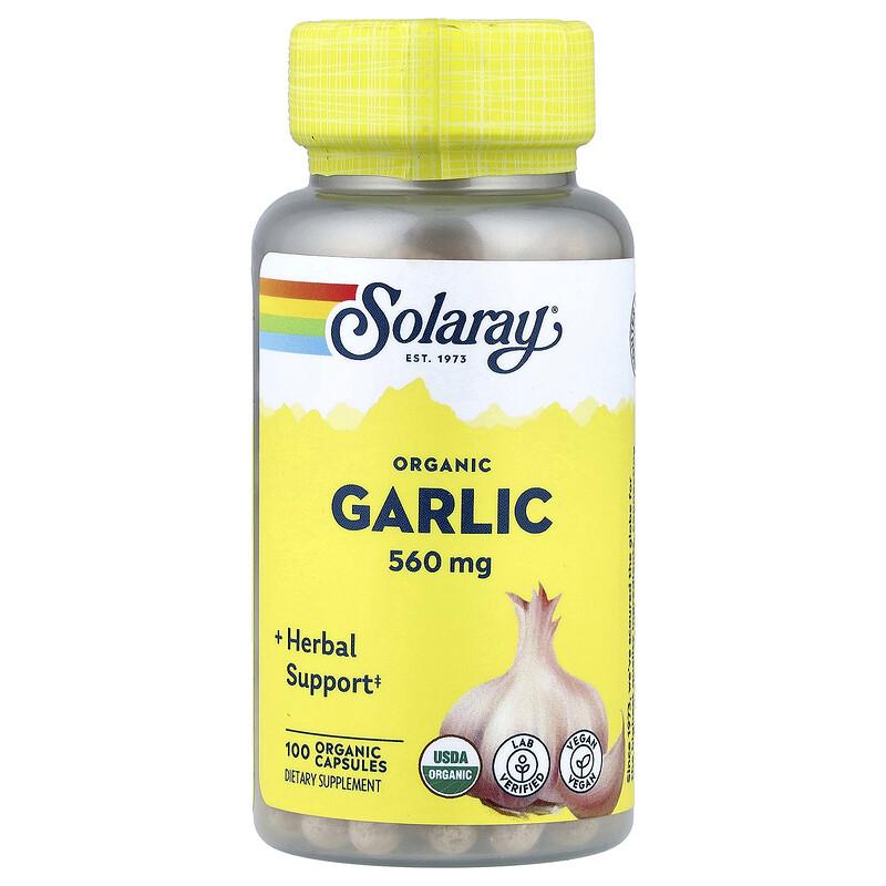 Organic Garlic, 560 Mg, 100 Organic Capsules