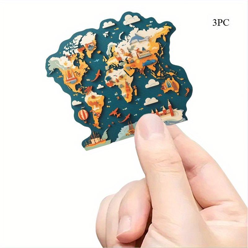 

Карта мира, ослепительные цветные наклейки серии Ocean, прочные для ноутбука, автомобиля, багажа, скейтборда и многого другого - идеально подходят для подростков, взрослых, креативного декора и подарков 5PC