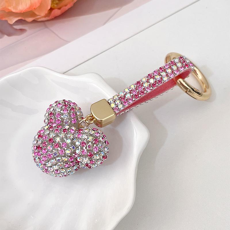 Hot Selling Rhinestone Mickey Keychain Car Keyring & Women's Bag Charm