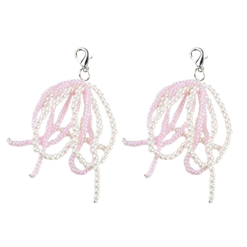 

2 PCS Stylish Bowknot Shoe Pendant Bowknot Pendant Shoe Charm Modern Bag Pendant Elegant Bowknot Keyrings for Shoe