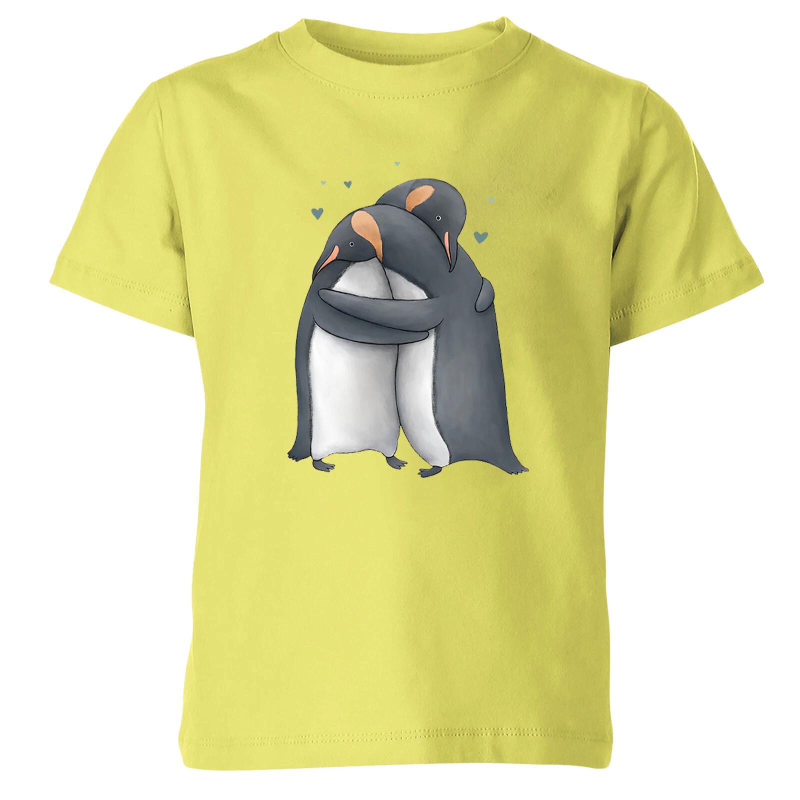

Penguin Hug Kids T Shirt Funny Friendship Siblings Hugging Boys Girls Tee 120