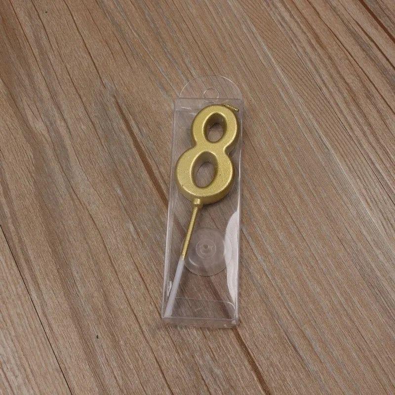 Gold Number Candles for Kids' Birthday Cake and Party Decoration