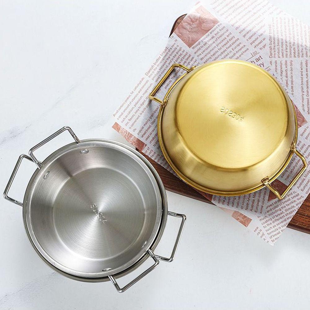 1Pcs Kitchen Tableware Stainless Steel Bowl with Handle Sauce Seasoning Dish Durable Rice Bowls