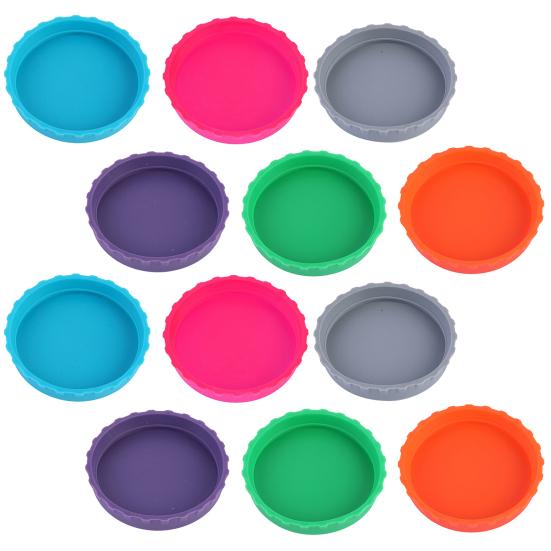 Silicone Soda Can Cover Lids Food Grade Vibrant Color Leakproof Universal Fit BPA Free Can Covers Beverage Can Lids