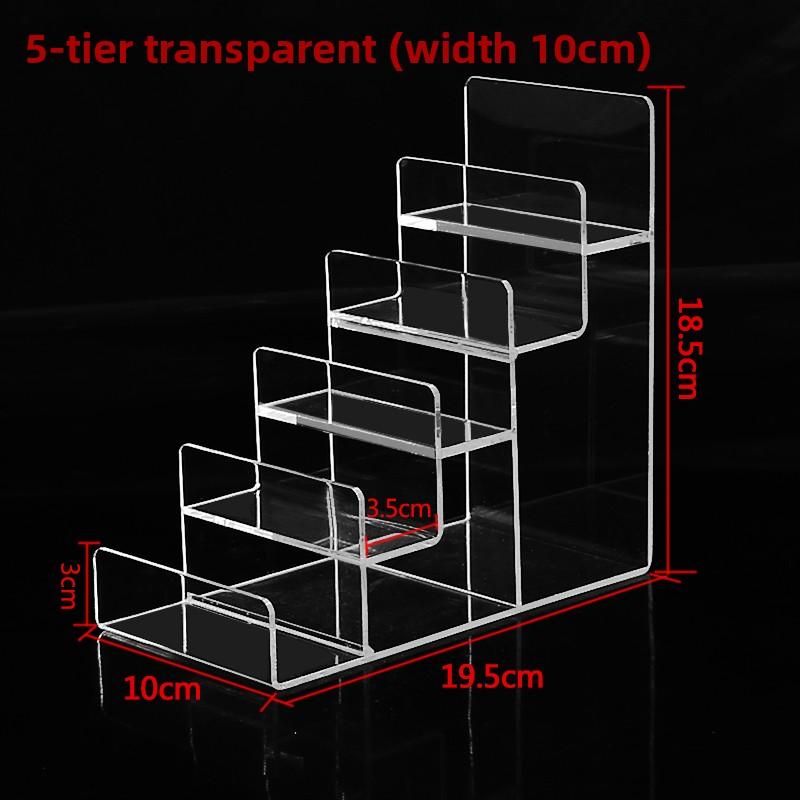 Acrylic Display Stand Multi-layer Step-shaped Wallet Holder Mobile Phone Case Holder Leather Clip Stand Transparent Base