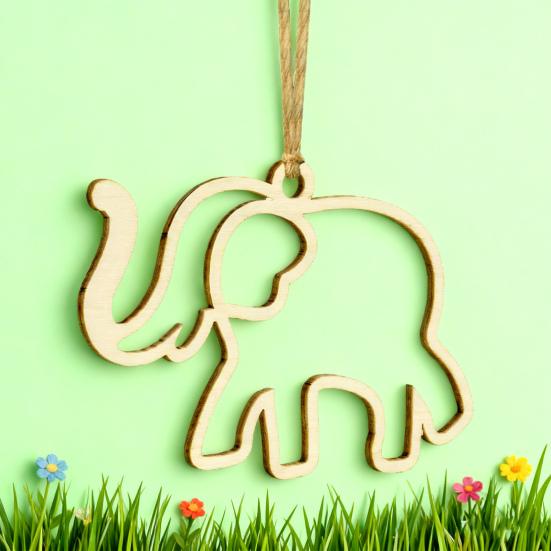 5 Pcs Wooden Christmas Ornaments Sister Hood Elephant Dog Bee Ornament for Xmas Tree Friendship Gifts for Women Best Friends