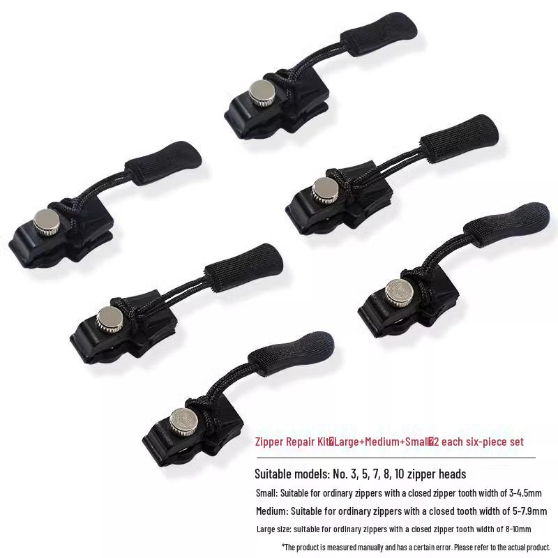 

Detachable Zipper Puller Replacement Head for Clothes, Bags, and Jackets.