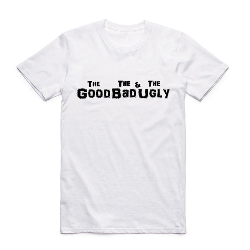 2019 S-XXX Men Print The Good,The Bad And The Ugly Classic T-shirt Short Sleeve O-Neck Summer Human's Face T Shirt Homme Tshirt