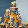 Jt Statue Dragon Ball Z Son Goku Figure Replaceable Heads Led Base Super Saiyan Goku 2.0 Action Figures Collection Mode Toy Gift
