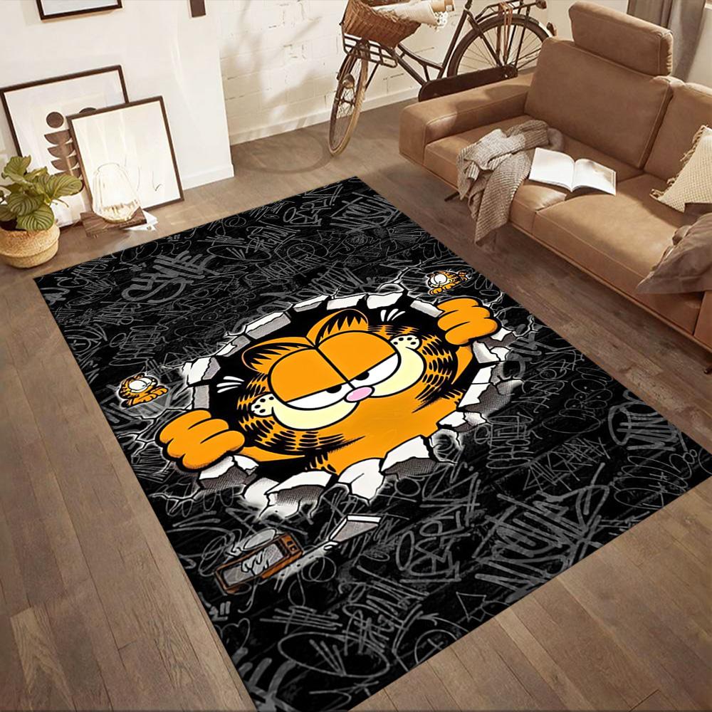 Garfield And Odie S Fun Day Square Rugs Are a Great Choice for Living Rooms, Bedrooms, Home Décor, and As Gifts