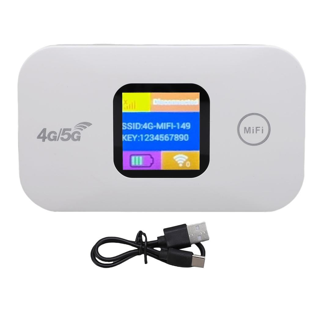 4G Mobile Hotspot Portable LED Display 300Mbps SIM Slot Connect Up to 10 Devices Portable WiFi Hotspot for Travel