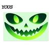 Luminous Bathroom Wall Art Glow In The Dark Sticker, Self-adhesive Ghost Face Shape Decals, Decorative Stickers for Toilets Halloween Waterproof