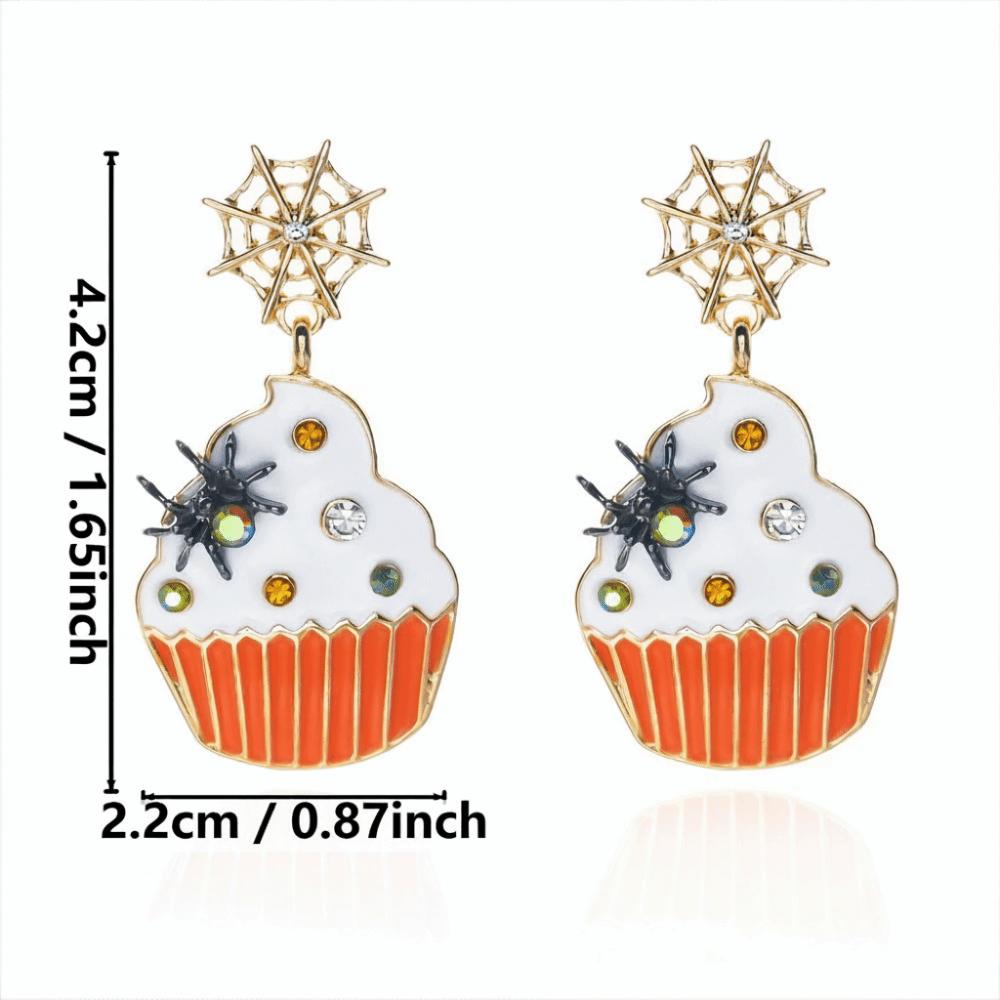 Alloy Material Drop Earrings Long Tassel Design Pumpkin Earrings Ghost Earrings  Costume Cosplay