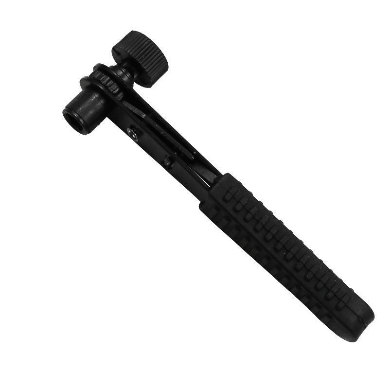 1 Stück Mini Schwarz 1/4 Zoll 90 ° rechtwinkliger Stahl Ratschenschlüssel Mini Schraubendreher Steckschlüssel Outdoor Werkzeug Campingausrüstung