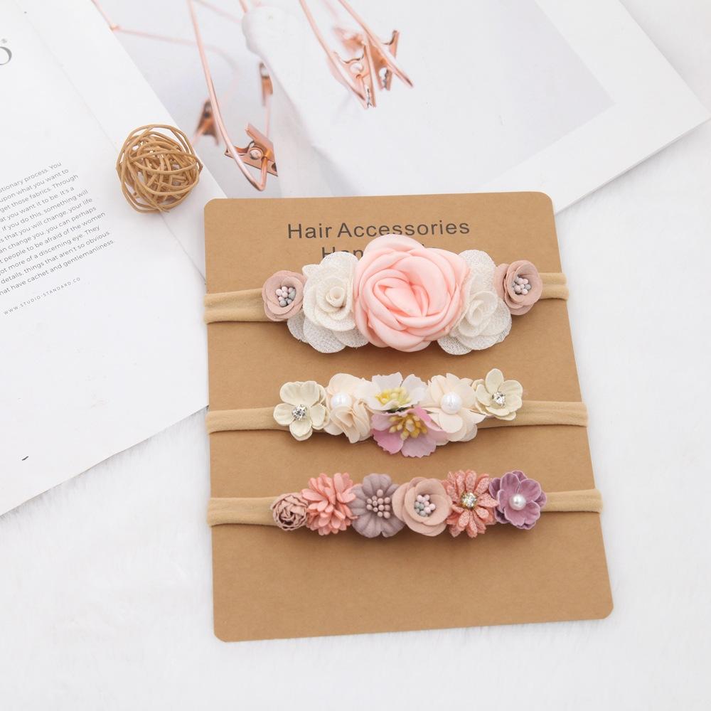 Best-Selling Nylon Headbands Set for Girls  - Soft & Skin-Friendly, DIY Floral Accessories for Versatile Princess Hairstyles